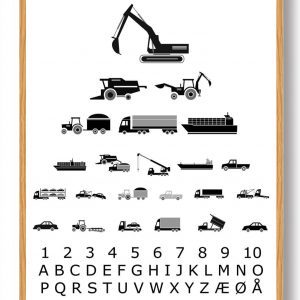 Synstavle industrimaskiner - plakat (Størrelse: S - 21x29,7cm (A4))