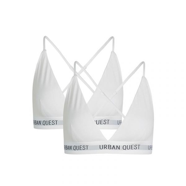 Urban Quest -Pack Gul Triangle Bra -, Farve: Hvid, Størrelse: S, Dame