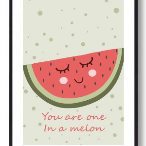 Vandmelon - plakat (Størrelse: M - 30x40cm)