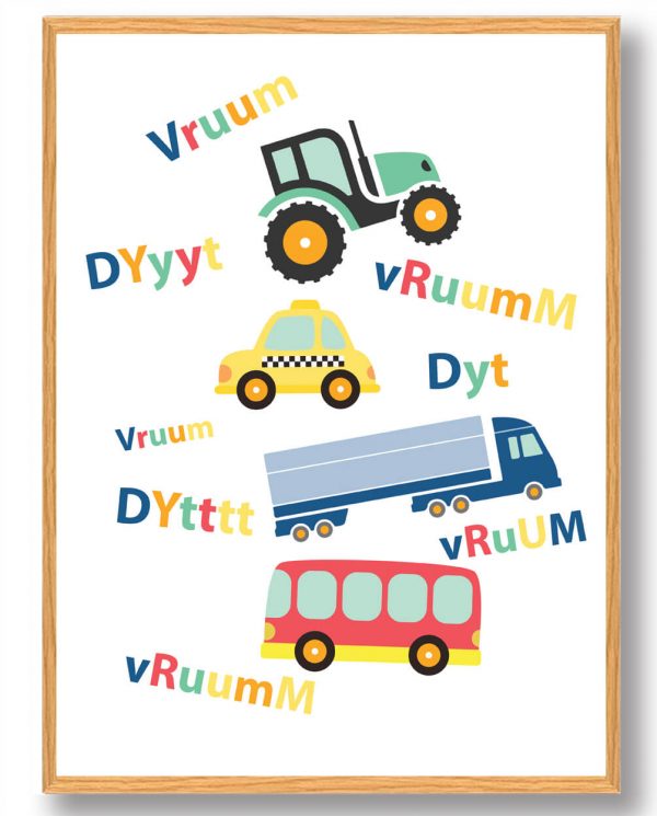 Vruum Vruum - plakat (Størrelse: M - 30x40cm)