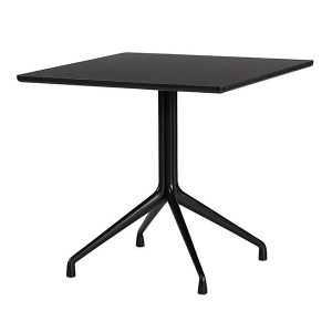 About a Table AAT15 Spisebord fra Hay (Sort linoleum, Sort pulverlakeret aluminium, L 80 x D 80 x H 74 cm)