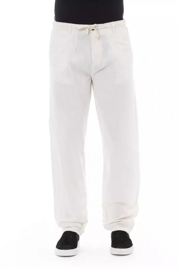 Baldinini Trend White Bomuld Bukser & Jeans