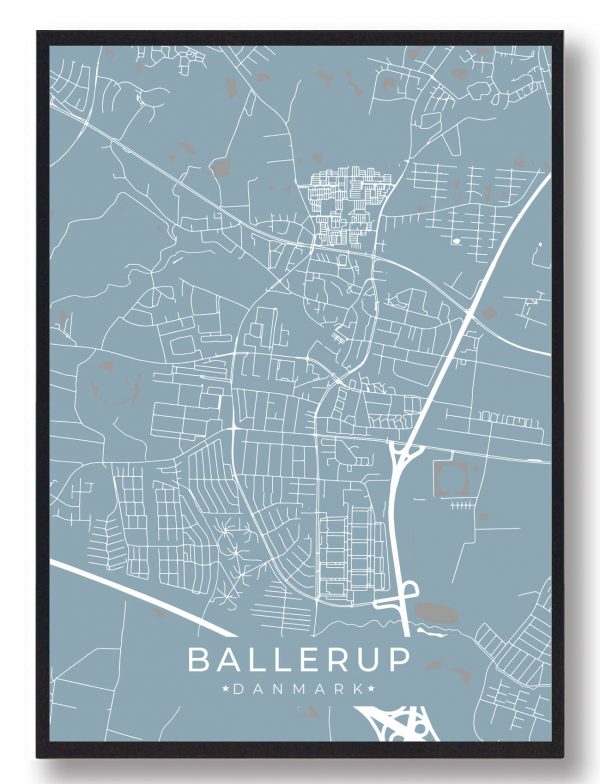 Ballerup plakat - lyseblå (Størrelse: S - 21x29,7cm (A4))