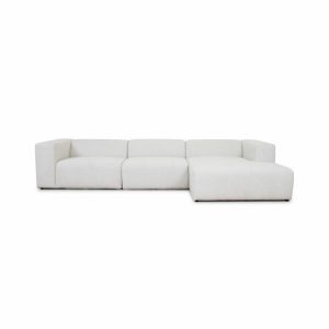 Bilbao XL sofa med chaiselong, højrevendt, råhvid