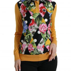 Dolce & Gabbana Multifarver Patchwork Cashmere Henley Sweater