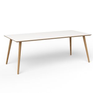 EAT Spisebord, 200 x 90 cm fra VIA Copenhagen (Laminat / White, Oak Oil)