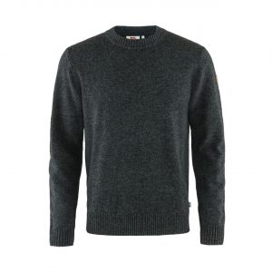 Fjällräven Mens Övik Round-neck Sweater (Grå (DARK GREY/030) Large)