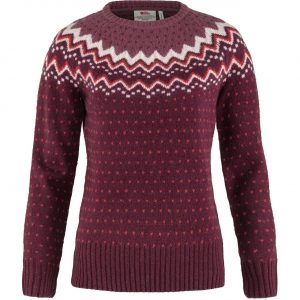 Fjällräven Womens Övik Knit Sweater (Rød (DARK GARNET/356) Large)