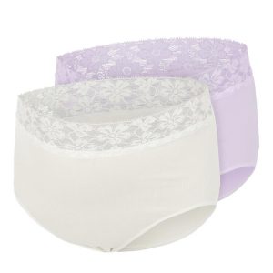 Heal lace panties 2pak - SNOW WHITE - S/M