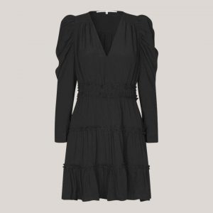 Heavenly Dress, sort lagdelt kjole med glitter