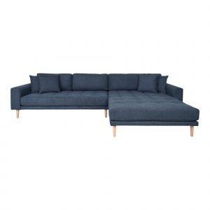 House Nordic - Lido Lounge Sofa højrevendt, mørkeblå HN1035