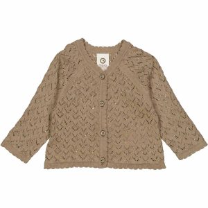 KNIT NEEDLE OUT strikcardigan - 62 / Cashew