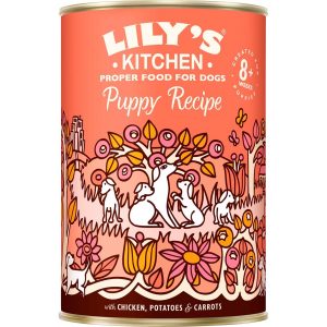 Lilys Kitchen dåsemad Puppy Recipe Chicken, 400g - KORT DATO
