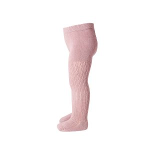 mp Denmark | Bomulds strømpebukser med mønster, gammel rosa