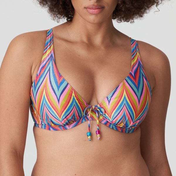 PrimaDonna Kea Bikini Topp Med Bøjle, Farve: Rainbow Paradise, Størrelse: 70E, Dame