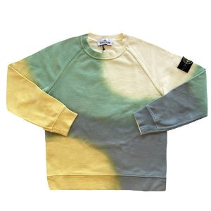 Stone Island Junior Sweatshirt Tie Dye Green - Str. 10 år
