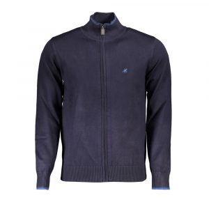 U.S. Grand Polo Classic Blå Zip Cardigan with Contrast Details