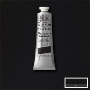 Winsor & Newton - Akvarelfarve - Gouache - Lamp Black 37 Ml