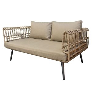 2 personers sofa Ariki Stål Rattan syntetisk Rattan 161 x 84 x 67 cm