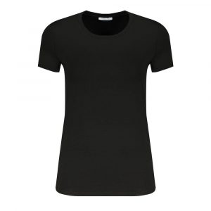 Black Elastane Tops & T-Shirt