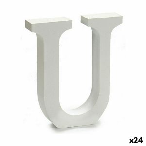 Brev U Træ Hvid (2 x 16 x 14,5 cm) (24 enheder)