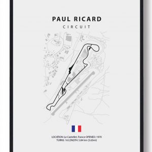 Circuit Paul Ricard Formel 1 lys plakat (Størrelse: S - 21x29,7cm (A4))