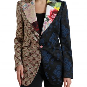 Dolce & Gabbana Multifarve Floral Patchwork Jacquard Jakke & Frakke
