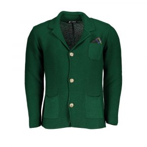 Elegant Green Cardigan with Pockets
