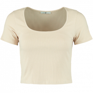 Hailys Dame T-shirt - Beige Marl - L