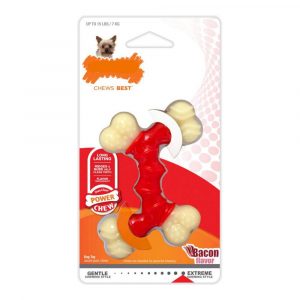 Hund Bidering Nylabone Extreme Chew Dobbelt Bacon Størrelse XL Nylon Termoplastisk