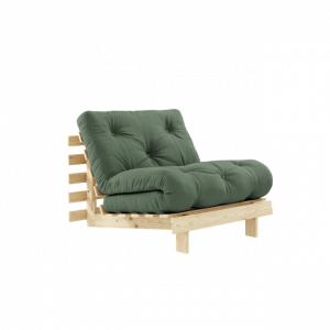 Karup Design Roots Sovesofa M. Madras 90x200 756 Olive Green/Fyrretræ