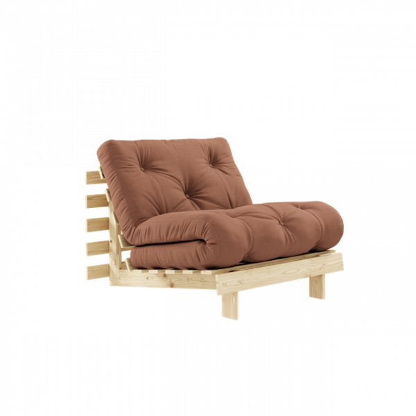 Karup Design Roots Sovesofa M. Madras 90x200 759 Clay Brown/Fyrretræ