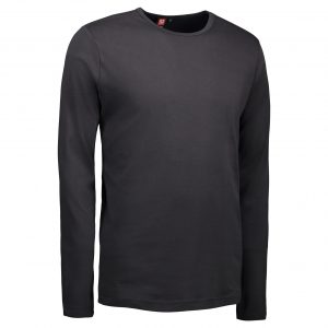 Koks grå langærmet t-shirt til mænd - 3XL