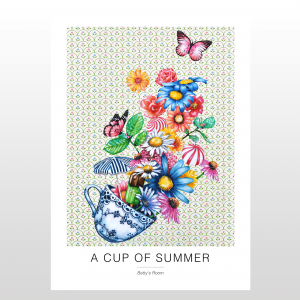 Kunstplakat "A cup of summer" 50 x 70 cm.