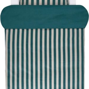 Marc O'Polo Classic Stripe Pine Green sengesæt-140 x 200 cm & 1 stk. pude 60 x 63 cm