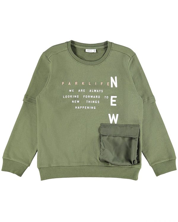 Name It sweatshirt, Danas, ivygreen - 116 - 6år