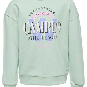 Only Kids sweatshirt, Luna, grøn - 116 - 110/116