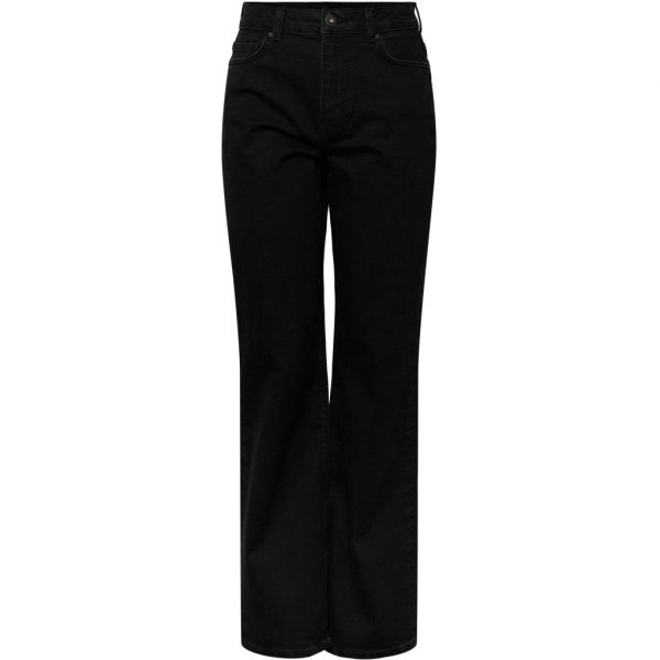 PIECES dame HW jeans PCHOLLY - Black Denim