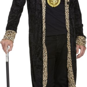 Pimp kostume sort m/leopard