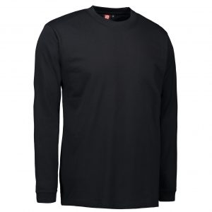 Slidstærk langærmet t-shirt til mænd i sort - M