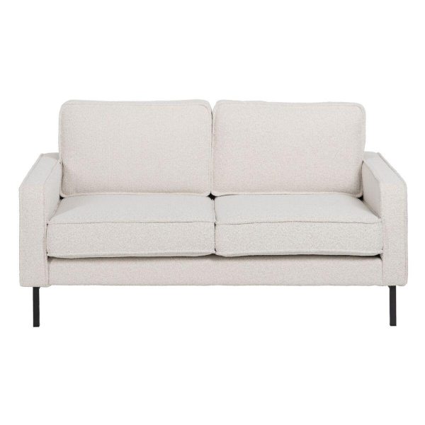 Sofa 163 x 87 x 90 cm Syntetisk stof Beige Metal