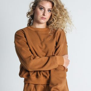 To Be Wanderlust sweatshirt, Wacaterina, darkcoffee - 164 - XS+ - XS-S