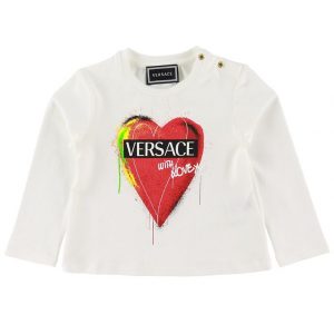 Versace Bluse - Hvid m. Hjerte
