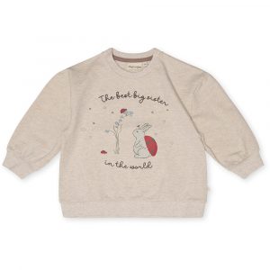 Finley big sister sweatshirt - Light brown melange