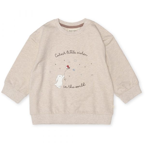 Finley little sister sweatshirt - Light brown melange