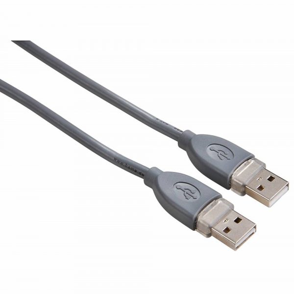 HAMA USB 2.0 Kabel USB A / USB-A - Grå - 1.8 m