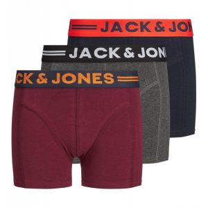 Jack & Jones 3-pak underbukser med bomuld i forskellige farver til drenge