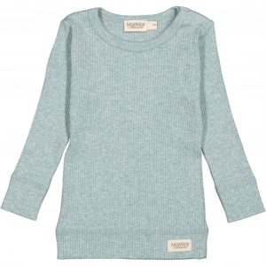 MarMar Modal Melange Pistachio Mel Plain Bluse - Str. 1 år/80 cm