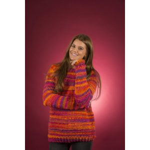 Mayflower Easy Knit Damesweater med rund hals - Bluse Strikkeopskrift - Small