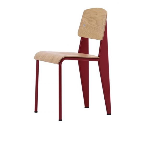 Vitra Standard Spisebordsstol Japanese Red/Egetræ